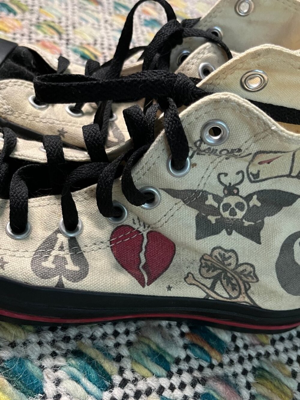 Converse Chuck Taylor All Star Sailor Jerry Print High Top Sneakers - Picture 3 of 3